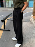 Wiaofellas  -  Men's Clothing Spring Summer Korean Style Suit Pants Fashion Versatile Casual Straight Pants Loose Solid Color Trousers