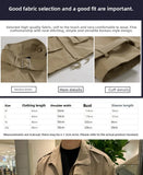 Wiaofellas  -  Men's Jaet Spring Autumn Lightweight Mature Faion Korean Design Trendy False Two-Piece Stand Collar Retro Workwear