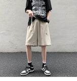 WIAOFELLAS  -  High Street Ripped Men Summer Retro Sports Cropped Pants