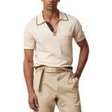 Wiaofellas  -  Summer New Men's Polo Shirts Stripe Design Ice Silk Short Sleeve Cool Touch Breathable Casual Outdoor Polo Shirt for Men