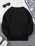 WIAOFELLAS  -  New Popular Autumn and Winter Dinosaur Skeleton Jacquard Pattern Pullover Sweater Casual Round Neck Knitted Men's Pullover