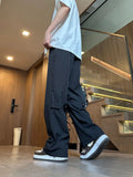 WIAOFELLAS  -  Spring and Summer Thin Quick-drying Breathable Straight Men's Ice-sensing Versatile Trousers Couple's Loose and Casual