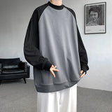 WIAOFELLAS  -  Spring Autumn New Casual Sweatshirts Men Harajuku Loose Streetwear Hoodies Male O-Neck Patchwork Pullover Hoody Plus Size M-8XL
