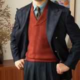 WIAOFELLAS  -  Men's Casual Sweater Vest Warm and Comfortable Vest in Autumn and Winter Solid Color Sweater Vest Casual Fashion Warm Top