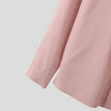 WIAOFELLAS  -  Men Shirt Solid Ruffle Lapel Long Sleeve Male Tops Streetwear Spring Shirts Fashion 2026 Elegant Men Clothing Camisas
