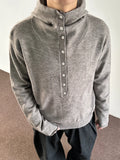 WIAOFELLAS  -  American Retro O-Ne Hoodie Knitted Sweater Men Women ey Oats Loose Feeling Autumn Winter Casual Breathable Long Sve
