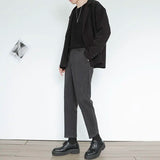 WIAOFELLAS -  Autumn Winter Men New Woolen Suit Pants Men Clothing Solid Slim Fit Formal Wear Pants Male Business Office Trousers W180