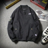 WIAOFELLAS  -  Baseball Uniform Men's Oversized Workwear Jacket Cool and Versatile Plus Size Pilot Jacket