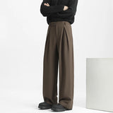 Wiaofellas  -  Men's Light Luxury Naples Slim-fit Suit Pants Casual Japanese Retro Premium Quality Elegant Popular Leisure Trousers Spring