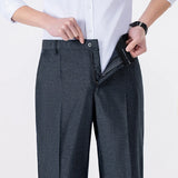 Wiaofellas  -  High Quality Business Men's Suit Pants Classic Summer Spring Pants High Waist Autumn Trousers Smart Casual Formal Dress Pants
