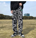 WIAOFELLAS  -  American Pants Men Korean Style Loose Feet Casual Pants Nine-point High Street Fashion Trousers