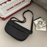WIAOFELLAS  -  Shoulder bag men solid color casual youth simple fashion new Messenger bag