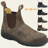 WIAOFELLAS  -  Fashion Men's Shoes Boots Vintage Casual Chelsea Boots PU Men's Ankle Boots Male Casual Shoes Plus Size 35-49 Boots