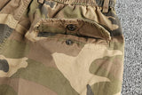 WIAOFELLAS  -  Heavy wash to do old camouflage cargo casual shorts men's American retro trend summer new loose straight pants