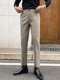 WIAOFELLAS  -  Men's Pants Autumn Cotton Casual Korean Pants Men's Trousers Straight Slim Fit Tooling Long Pants Men's Fashion B374