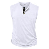 WIAOFELLAS  -  Classic Retro Henry Tank Top Working vest t-shirts for Men's gym man sexy costume Fashion Outdoor Top