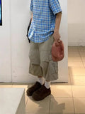 Wiaofellas  -  Summer New Men Loose Seven-point Cargo Pants Trendy Comfortable Breathable Casual Street Daily Trousers