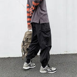 WIAOFELLAS  -  Autumn Pants Men Solid Trousers Cargo Baggy Teens Minimalist Pantalones Hipster Retro High Street Design Big Pockets