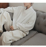 WIAOFELLAS  -  Develvet Base Shirt Men's Warm Autumn and Winter Style Long-sleeved T-shirt Teen Sweatshirt Casual Loose Pullover