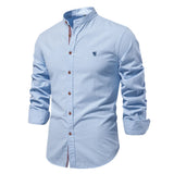 WIAOFELLAS  -  SpringSummer New Trendy Business Shirt Men Cotton Linen Casual Japanese Style Solid Long Sleeve Shirt