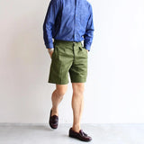 Wiaofellas  -  Military Waist Buckle Shorts Retro British Cotton Army Gurkha Shorts Naples Green Canvas Cargo Short Trousers Leisure Workwear