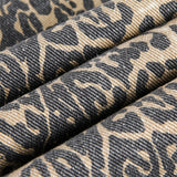 WIAOFELLAS  -  Retro Leopard Jacket Men Streetwear Patchwork Washed Jacket Coat Men Hip Hop Y2K Oversized Harajuku Stand Collar Unisex Jackets
