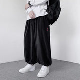 WIAOFELLAS  -  Spring Autumn Casual Pants Men Solid Loose Harem Pants Elastic Waist Wide Leg Trousers Male Harajuku Jogging Sports Trousers Man