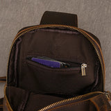 WIAOFELLAS  -  Luxury Male Chest Bags Genuine Leather Crossbody Bag Men Sling Chest Pack for Men Chest Bag Leather casual men one shoulder bag