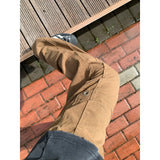 Wiaofellas  -  Brown Straight Leg Workwear Trousers Men Summer Loose Logging Sle High Street Vibe Knife  Casual Pants Youth Faion