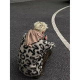 WIAOFELLAS  -  Sweaters Men Fleece Leopard Korean Thicken Warm Knitting Winter Loose Casual Long Sleeve Pullovers Streetwear