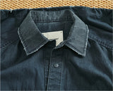 WIAOFELLAS  -  Summer high quality short sleeve overalls shirt men heavy washing old multi-pocket loose half sleeve