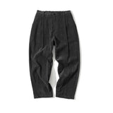 Wiaofellas  -  Loose Men's Corduroy Long Pants Mis Elastic Waist Thickned Autumn Winter Trousers Vintage Tide Japan Style Pants 2D1525