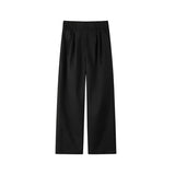 WIAOFELLAS  -  Brown Suit Pants Men Society Mens Black Dress Pants Korean Loose Casual Straight Pants Mens Office Formal Trousers Large Size