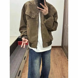 WIAOFELLAS  -  American Retro Multi-zipper Design Jacket for Men Women Autumn High Street All-match Bomber Coat Baseball Collar Zipper Jacket