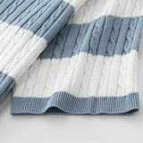 WIAOFELLAS  -  Summer New Men's Polo Shirt Versatile Simple Jacquard Stripe Splicing Color Tees Shirts Half Sleeve Knitted Men Sweater