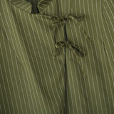 WIAOFELLAS  -  Men Striped Blazer Stand Collar Long Sleeve Lace Up Casual Thin Crop Coats Men Streetwear Fashion Male Suit S-3XL