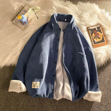 WIAOFELLAS  -  Autumn New Thickened Long Sleeved Shirt Korean Fashion Loose Men's Wear