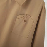 WIAOFELLAS  -  Spring Autumn New Men's Shirt Design Irregular Turn-down Collar Tops French Fashion Show Unique Buckle Men Long Sleeve Shirt