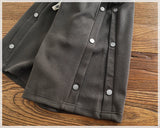 WIAOFELLAS  -  Summer new breasted shorts Men's summer short shorts High street trend loose casual quarter pants medium pants