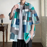 WIAOFELLAS  -  Summer New Turn-down Collar Fashion Short Sleeve Shirt Man Harajuku Casual Loose Button Cardigan Y2K Printing Pure Cotton Blouse