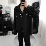 WIAOFELLAS  -  Spring New Simple Solid Color Versatile Men Shirt Fashion Casual Cardigan