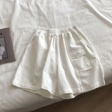 Wiaofellas  -  plus Size High Waist Korean Style Casual Pants with Pockets for Women Summer Trendy Wide Leg Pants Casual Straight Leg Trousers