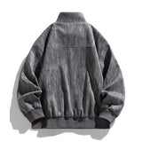 Wiaofellas  -  Spring Oversize Bomber Jacket Men Striped Coat Fashion Korean Streetwear Zip Up Outerwear High Quality Tops Clothing Male