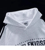 WIAOFELLAS  -  Retro American Striped Letter Hoodie Unisex Fleece Lined Jacket Cotton Full Sleeve Hooded Sweatshirt for Men And Women