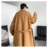WIAOFELLAS  -  Big Size Long Men's Coat Warm Wool Long Winter Coat Men Long Men Winter Coat Top New Korean Reviews Clothes 5XL