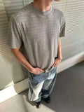 WIAOFELLAS  -  Korean Style Men Casual T-shirts Round Collar Solid Color Menswear Short Sleeved Pullover Male Tees New Simple Tops