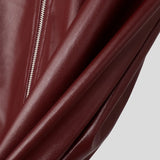 Wiaofellas  -  Solid Color Men Shirt Faux PU Leather Lapel Short Sleee Men Clothing Zipper Summer Streetwear Fashion Casual Camisa