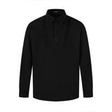 WIAOFELLAS  -  Spring New Men's Solid Color Embroidered Long-Sleeve Shirt French Retro Fashion Trendy High Street Loose Casual Niche Men's Top