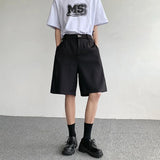 WIAOFELLAS  -  Summer Suit Shorts Men Fashion Social Mens Dress Shorts Korean Business Casual Black Shorts Mens Office Formal Shorts M-2XL