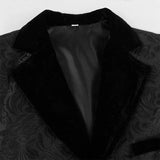 WIAOFELLAS  -  Mens Victorian Steampunk Vest Renaissance Medieval Gothic Waistcoat Men Vintage Black Jacquard  Notched Lapel Tuxedo Vests XXXL